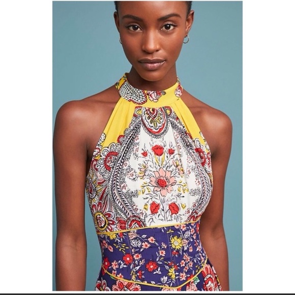 Anthropologie Maeve Women’s Myriam Maxi Halter Dress - Picture 2 of 13